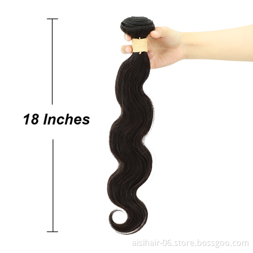 Aisi Beauty High Quality Supplier Body Wave Black 100% Silky Soft 100g Hair Extensions Brazilian Human Hair Weave Bundles